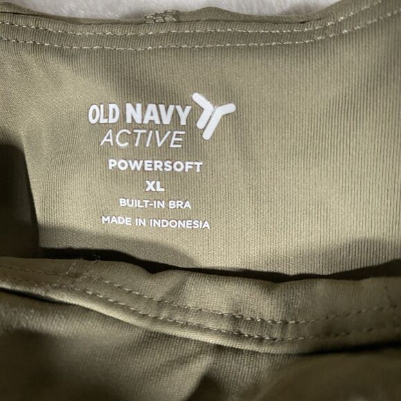 Old Navy Active Powersoft Tank Dress Athletic Built-In Bra Green Women's XL NWT - Picture 3 of 9